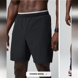 Men's Fabletics The 7" Fundamental Short II Black. Unlined- Size XXL